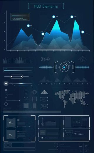 科技感数据界面可视化图片