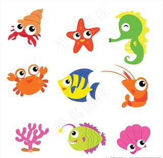 卡通海洋生物图片