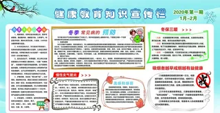 冬季健康教育  宣传栏图片