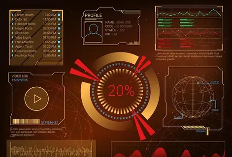 HUD界面矢量素材图片