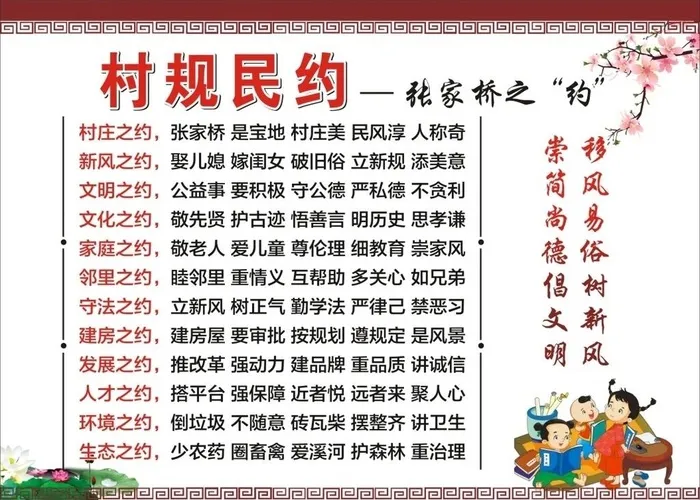 村规民约图片cdr矢量模版下载