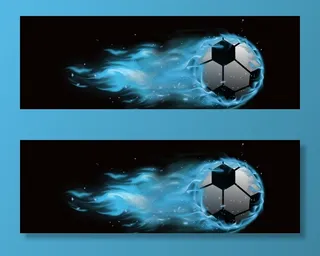 带火焰特效的足球图片