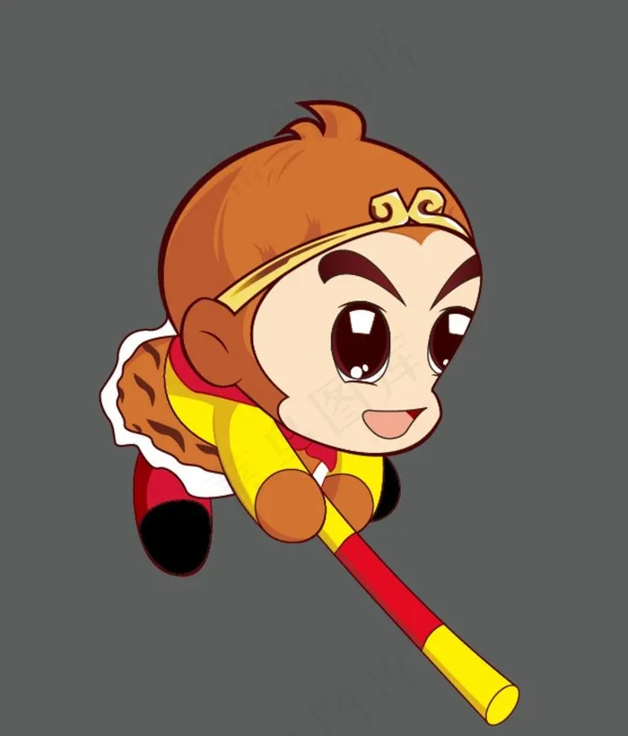猴子 monkey  孙悟空图片ai矢量模版下载