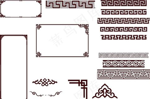 古典边框 回纹 回纹边框 中国图片
