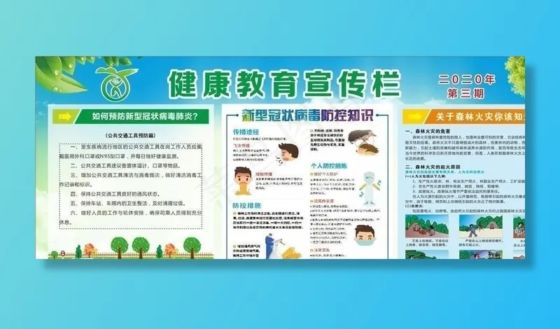健康教育宣传栏图片(210X297)cdr矢量模版下载