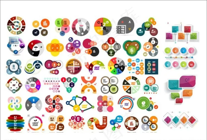 办公图标PPT图表图片ai矢量模版下载