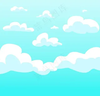 蓝天白云矢量图图片
