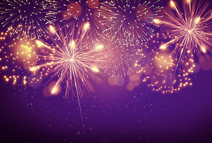 渐变烟花背景图片