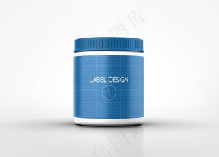 保健药瓶体包装样机图片