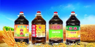 陕西军粮 海报  背景  食油图片