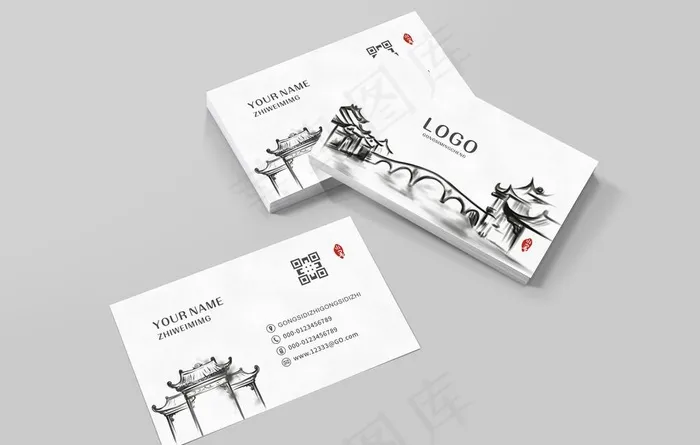 古风名片图片cdr矢量模版下载