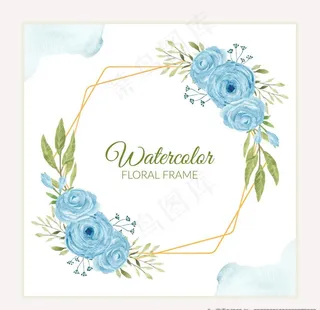 水彩花卉边框图片