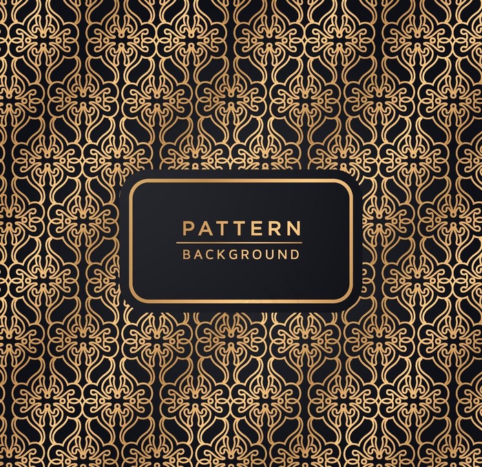 金色连续花纹图片