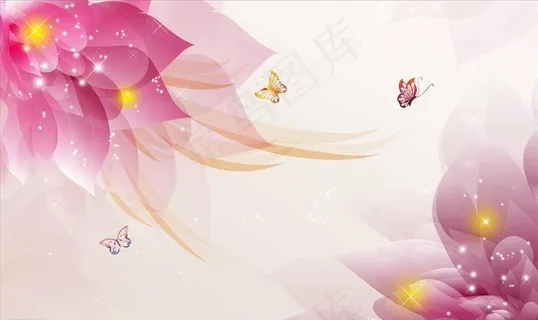 矢量花背景墙图片