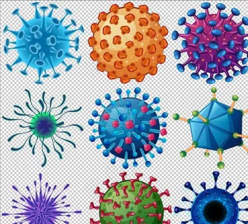 透明底冠状病毒高清图片