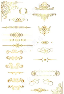 金色花边图片