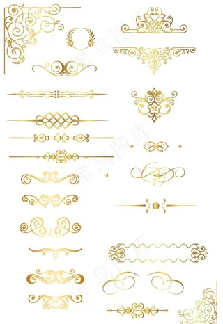 金色花边图片