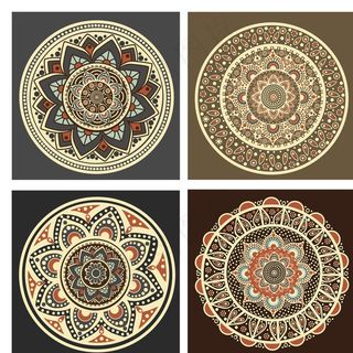 圆形民族花纹图片