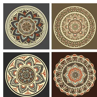 圆形民族花纹图片