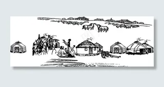 蒙古包矢量素材图片