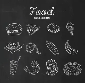 手绘西餐美食图片