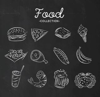 手绘西餐美食图片