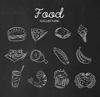 手绘西餐美食图片