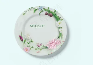 盘子样机图片