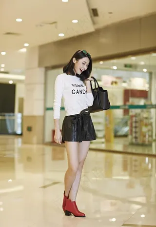 时尚 女模 拍菜鸟图库片