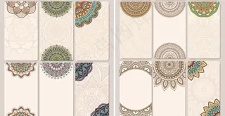 民族风背景卡片EPS矢量元素图片