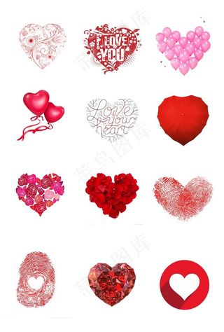 爱心气球爱心玫瑰花图片