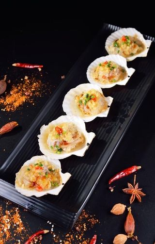 烤扇贝图片