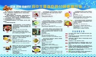 学校食堂展板 高中 初中学校图片