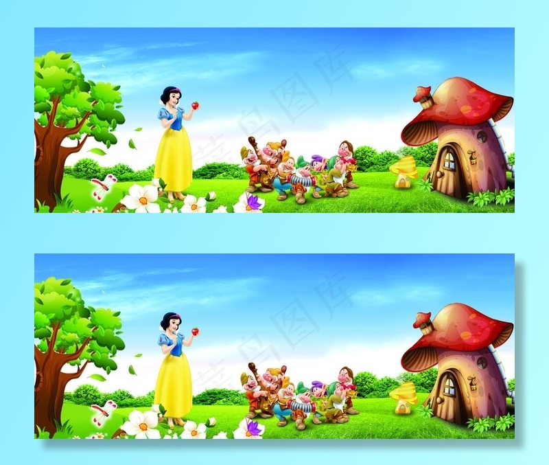 幼儿园墙贴图片(7795X3248(DPI:30))psd模版下载