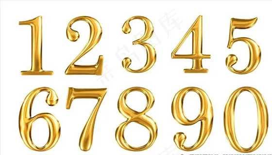金属数字图片