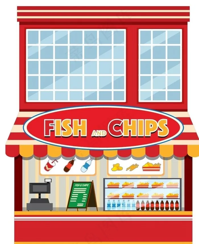 快餐店图片ai矢量模版下载