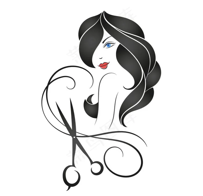 理发店店招图片eps,ai矢量模版下载