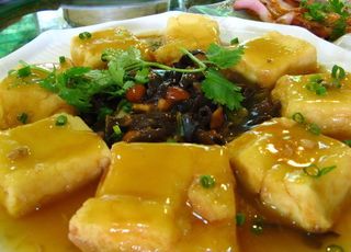 山水豆腐图片