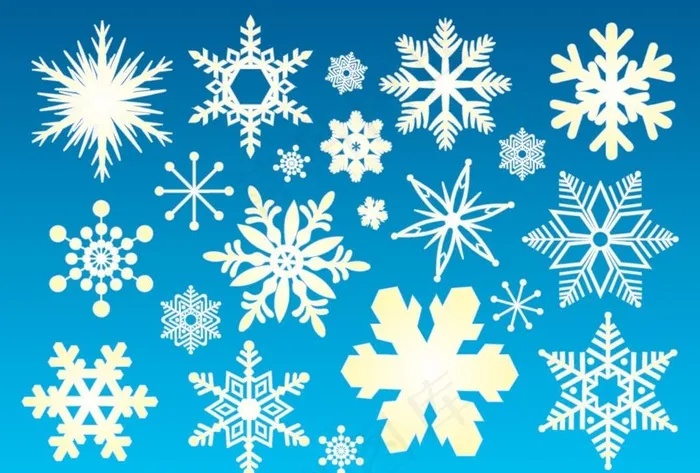 雪花图片ai矢量模版下载