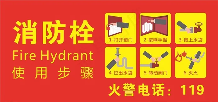 消防栓图片cdr矢量模版下载