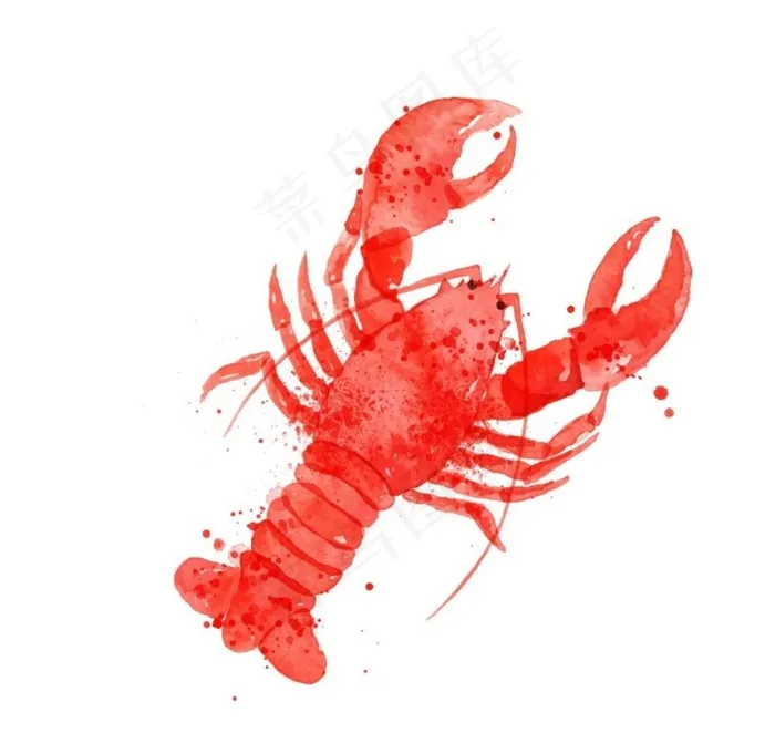 龙虾图片ai矢量模版下载