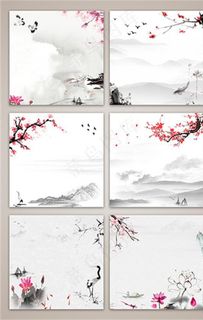 水墨山水背景图片