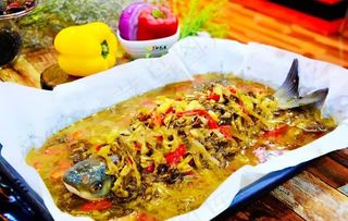 纸包鱼 烤鱼 摄影 作品 烧烤图片