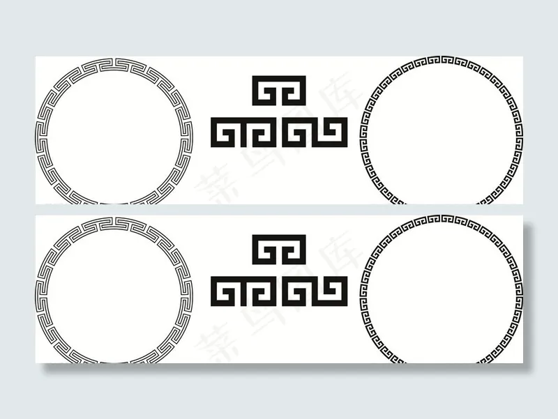 圆形回形纹图片cdr矢量模版下载