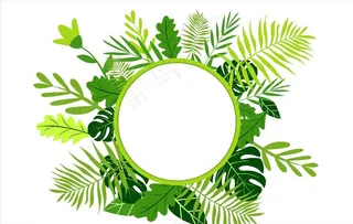绿叶植物元素背景图片