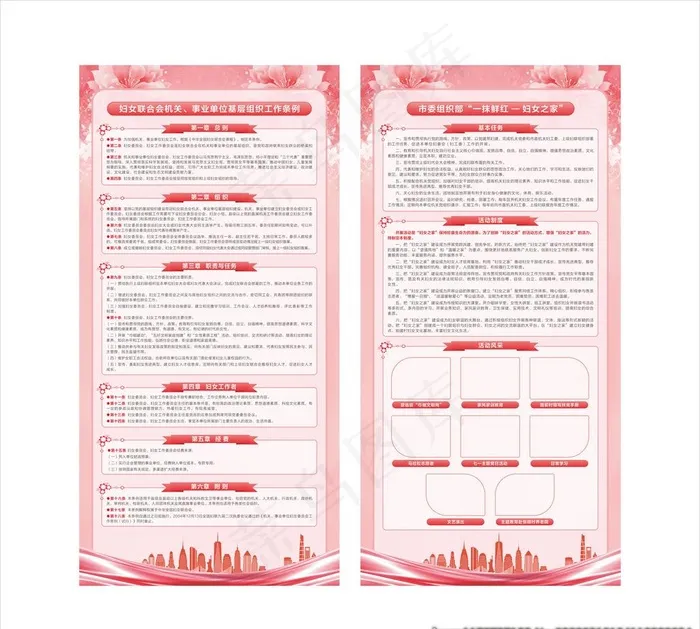 妇女之家展架图片(210X297)cdr矢量模版下载