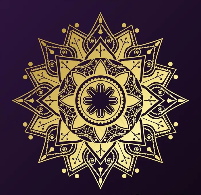 曼陀罗花纹图片eps,ai矢量模版下载
