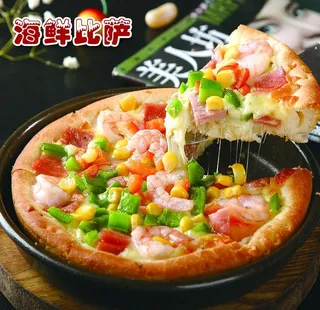 海鲜披萨   比萨图片
