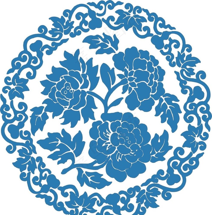 矢量牡丹花图片