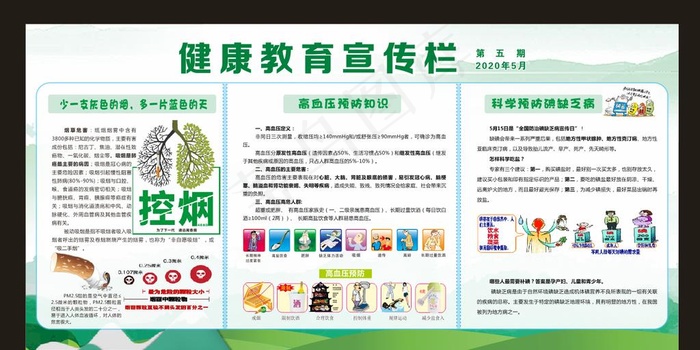 健康教育宣传栏图片cdr矢量模版下载